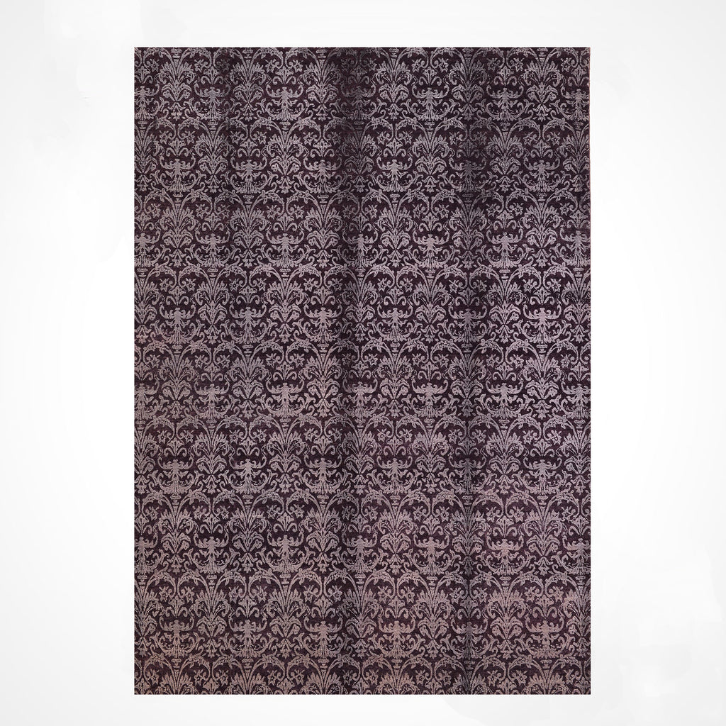 アートFX PREMIER　シルク Fendi Orijinal El Dokuması Antrasit Yün Bambu Halı 257x300 7.71