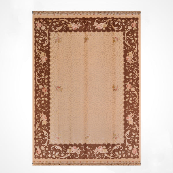 Privat Orijinal El Dokuması Kırmızı Bej Yün İpek Halı 216x317 6.85 Metrekare - 7x10 ft