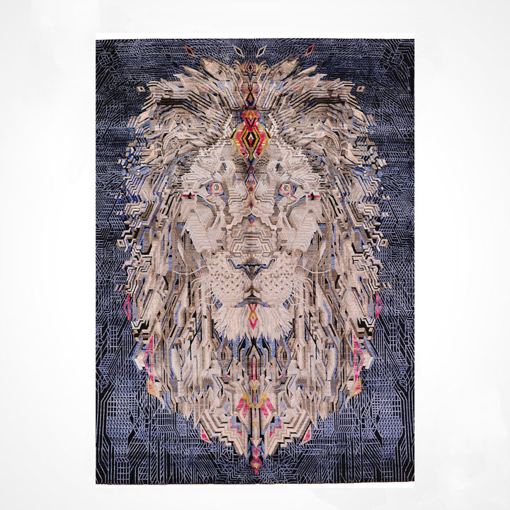 Aslanlı Halı Orijinal El Dokuması Siyah Yün İpek Halı 237x304 7.20 Metrekare - 8x10 ft