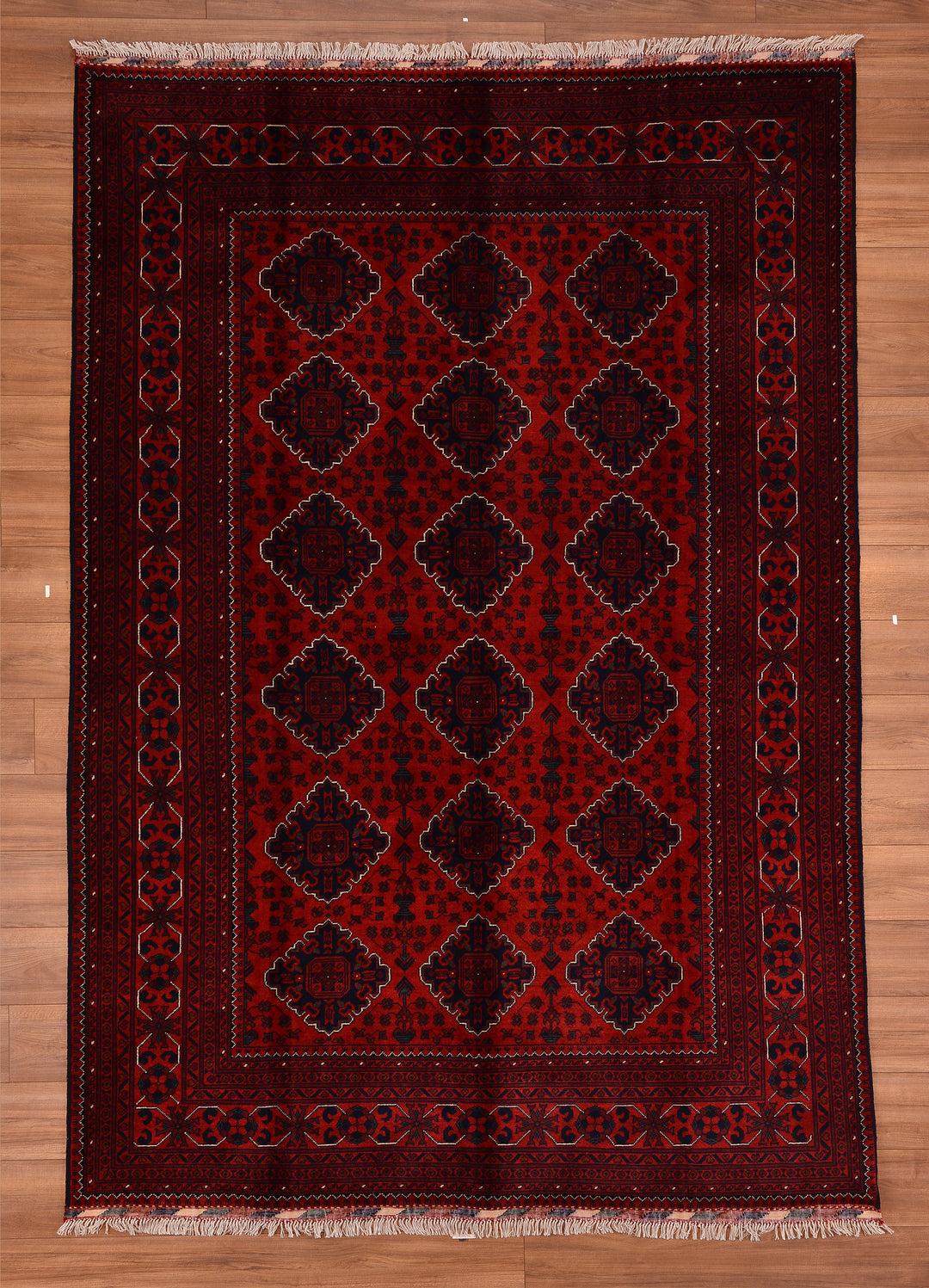 Afghan Carpet Hamyap Original Hand Woven Vegetable Dyed Wool 196x289 5.66 Square Meters - 6x9 ft