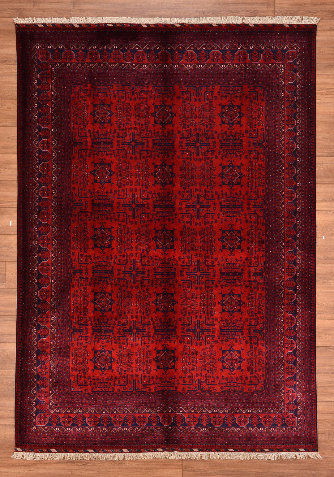 Afghan Carpet Bilcik Original Hand Woven Vegetable Dyed Wool 197x292 5.75 Square Meters - 7x10 ft