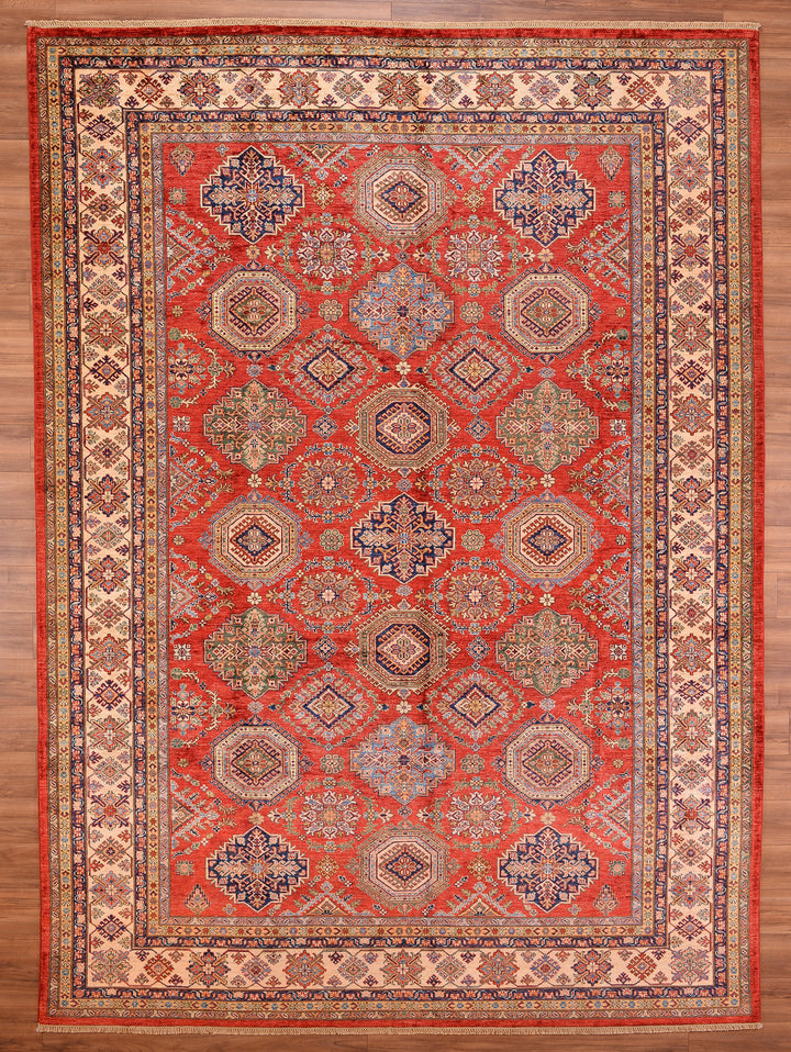 Shirvan Original Hand Woven Red Cream Vegetable Dyed Wool Carpet 306x415 12.70 Square Meters - 10x14 ft