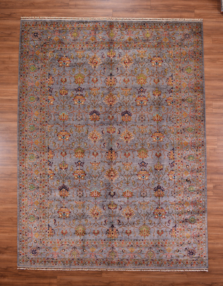 Sultani Binbirgece Original Hand Woven Gray Vegetable Dyed Wool Carpet 313x409 12.80 Square Meters - 10x14 ft