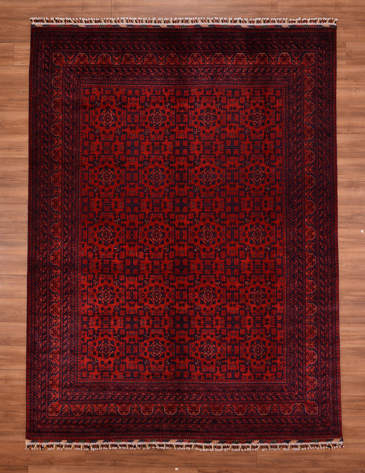 Afghan Carpet Hamyap Original Hand Woven Vegetable Dyed Wool 254x341 8.66 Square Meters - 9x12 ft