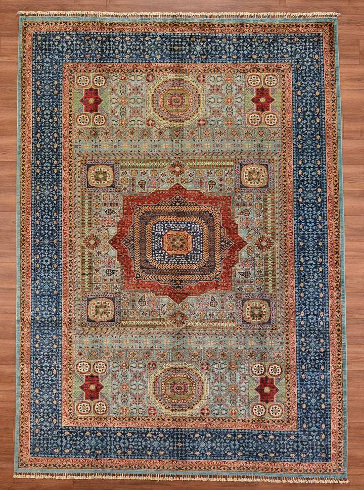 Mamluk Original Hand Woven Multi Vegetable Dyed Wool Carpet 246x344 8.46 Square Meters - 9x12 ft