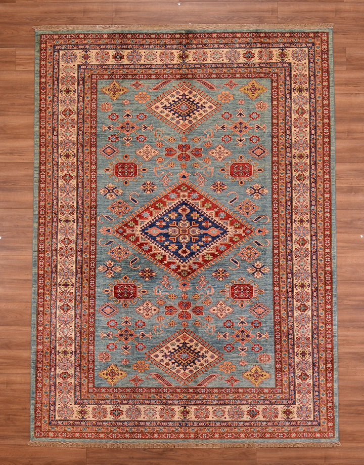 Shirvan Original Hand Woven Red Green Vegetable Dyed Wool Carpet 250x339 8.48 Square Meters - 9x12 ft