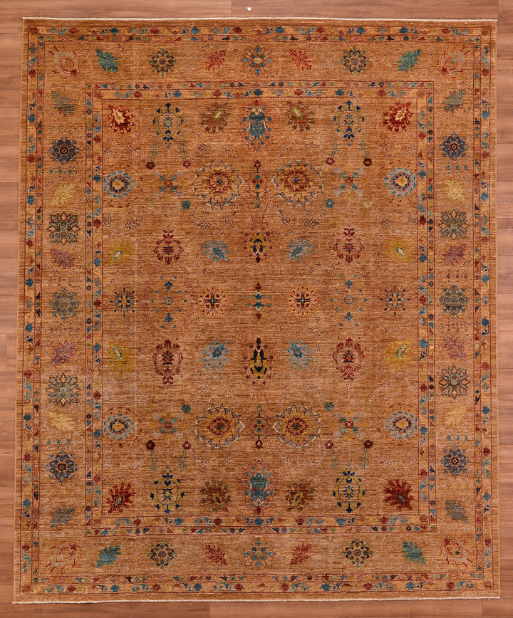 سجادة سلطاني بينبيرجيسي الأصلية المصنوعة يدويًا من الصوف المصبوغ بالجذور 253 × 305 سم 7.72 متر مربع - 8 × 10 قدم 