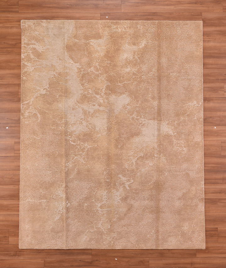 New Diamond Original Hand Woven Beige Wool Bamboo Carpet 246x305 7.50 Square Meters - 8x10 ft