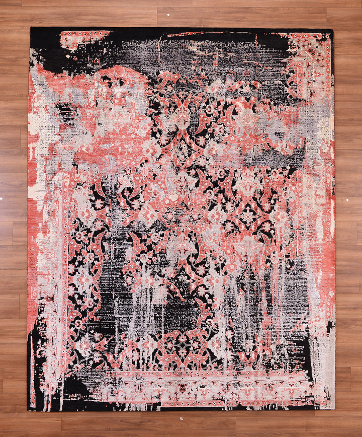 Oxidised Orjinal El Dokuması Multi Yün İpek Halı 248x306 7.59 Metrekare - 8x10 ft