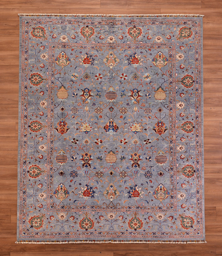 Sultani Binbirgece Original Hand Woven Gray Vegetable Dyed Wool Carpet 249x300 7.47 Square Meters - 6x10 ft