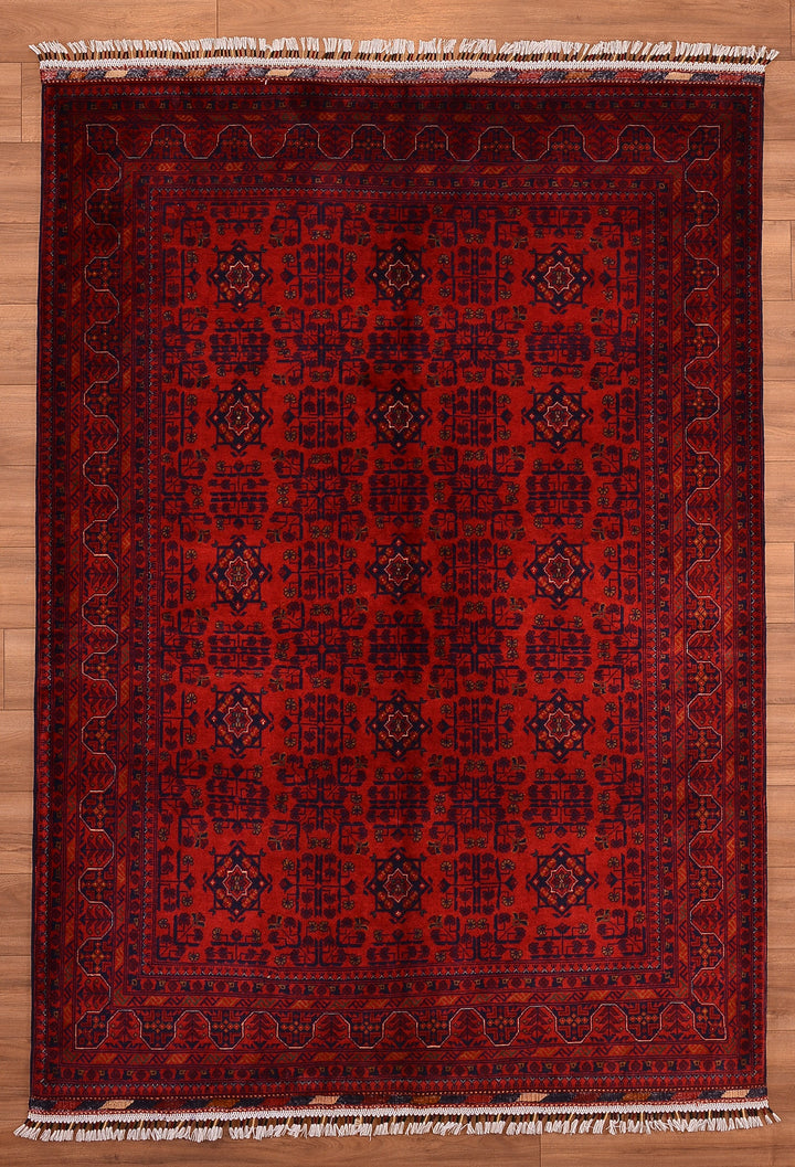 Afghan Carpet Hamyap Original Hand Woven Vegetable Dyed Wool 172x240 4.13 Square Meters - 5x6 ft