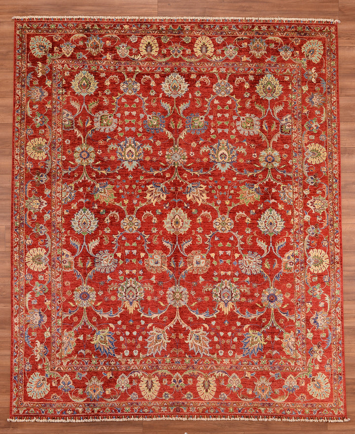 Sultani Binbirgece Original Hand Woven Red Vegetable Dyed Wool Carpet 250x296 7.4 Square Meters - 8x10 ft