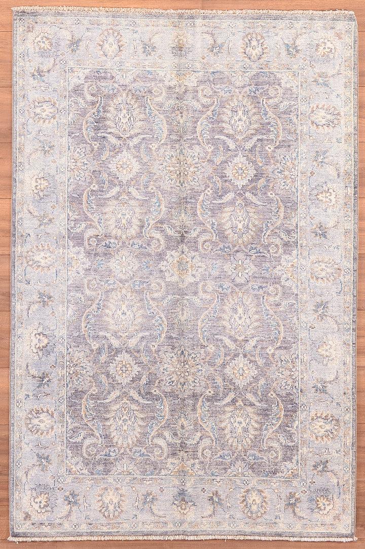 Uşak Original Hand Woven Gray Vegetable Dyed Wool Carpet 119x178 2.12 Square Meters - 4x6 ft