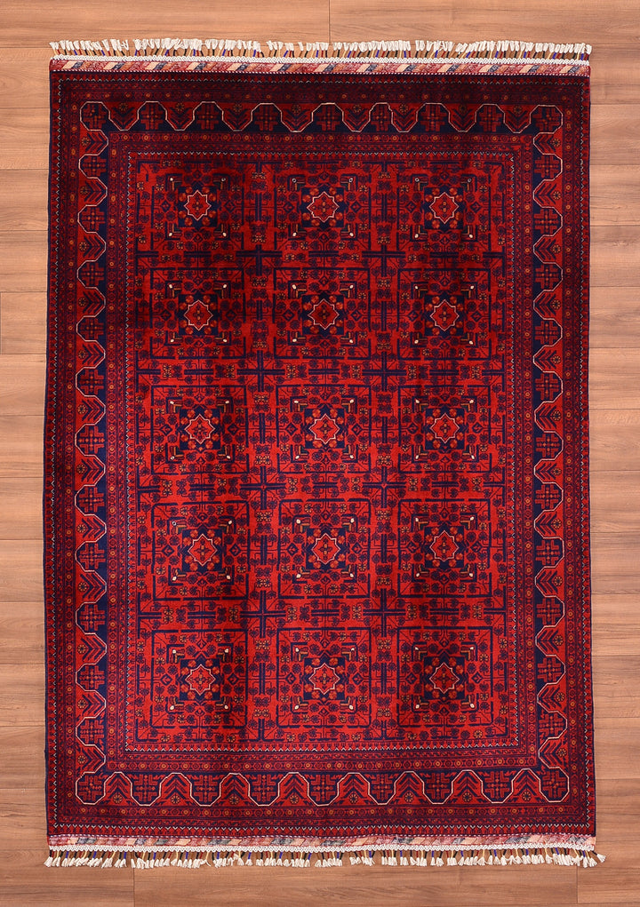 Afghan Carpet Hamyap Original Hand Woven Vegetable Dyed Wool 170x238 4.05 Square Meters - 5x7 ft