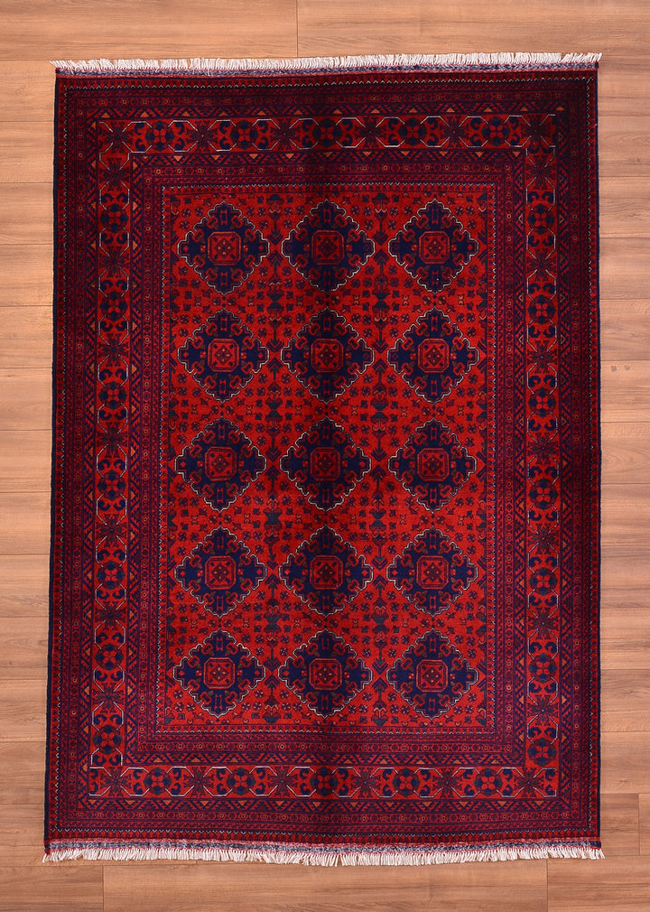 Afghan Carpet Hamyap Original Hand Woven Vegetable Dyed Wool 169x239 4.04 Square Meters - 5x7 ft