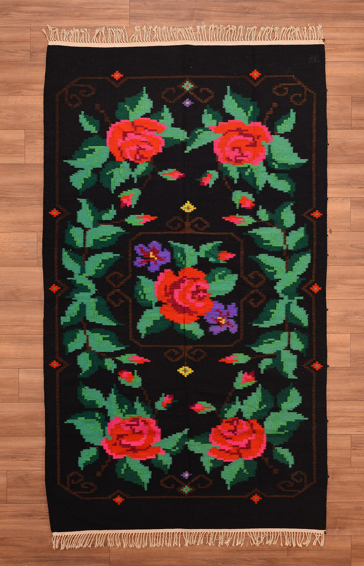 Karabağ Orjinal El Dokuması Kilim 160x275 4.40 Metrekare - 5x9 ft