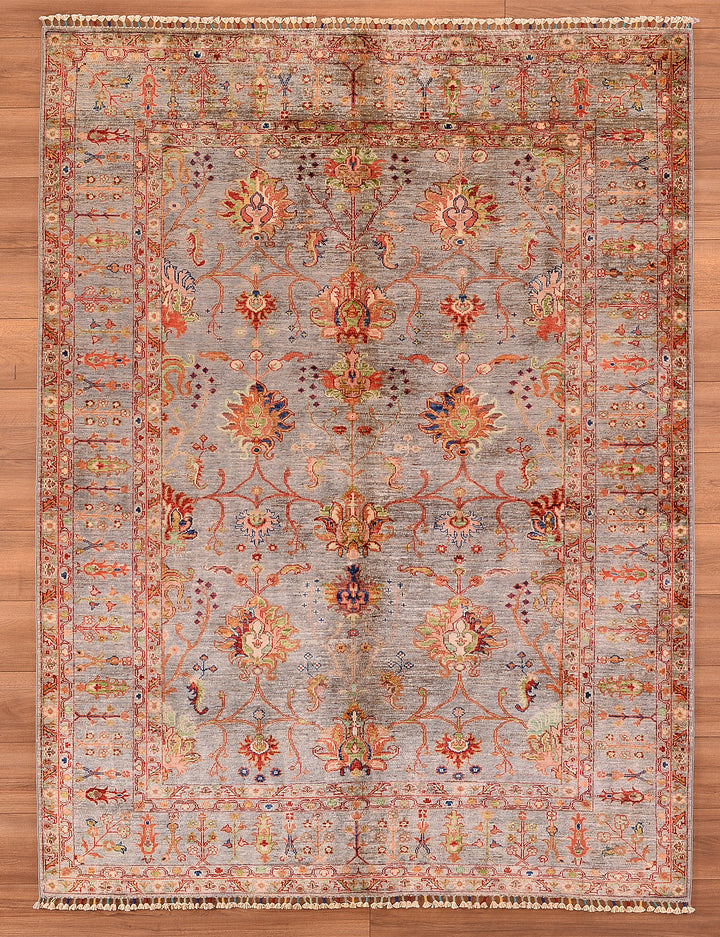 Sultani Binbirgece Original Hand Woven Brown Root Dye Wool Carpet 173x236 4.08 Square Meters - 5x8 ft 