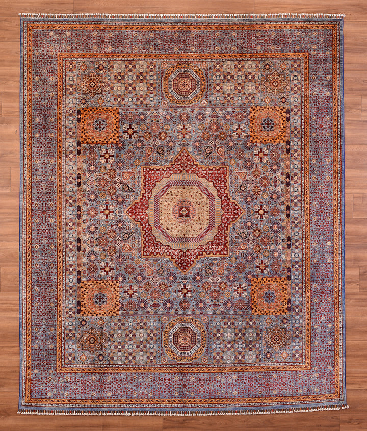 Mamluk Original Hand Woven Multi Root Dyed Wool Carpet 249x305 7.59 Square Meters - 7x10 ft 