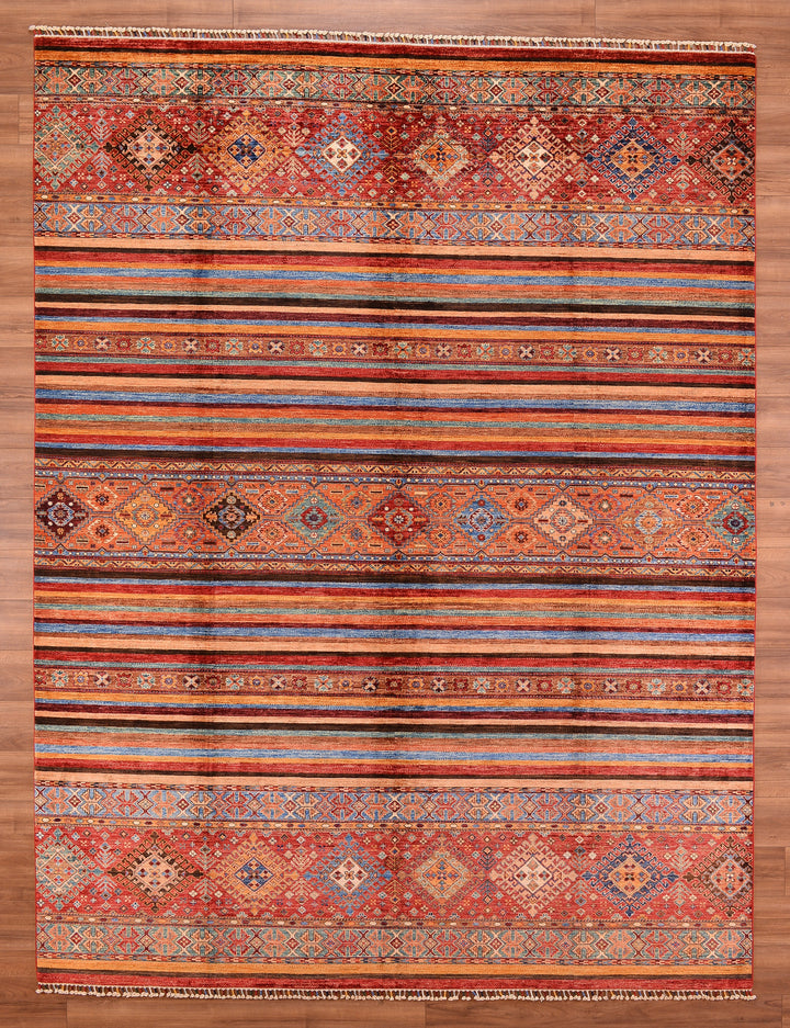 Khorjin Original Hand Woven Multi Root Dyed Wool Carpet 276x360 9.94 Square Meters - 9x12 ft 