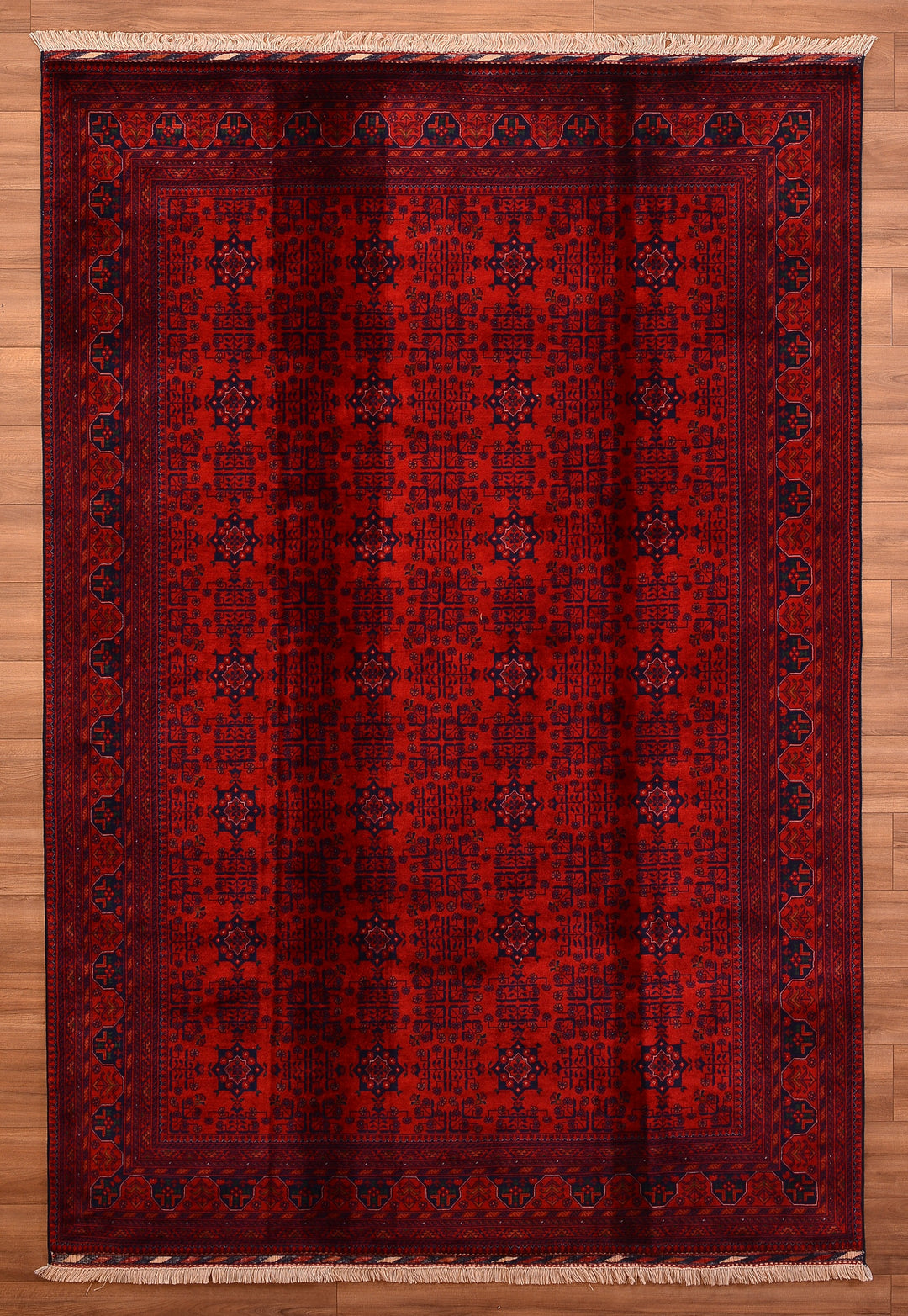 Afghan Carpet Bilcik Original Hand Woven Root Dye Wool 200x293 5.86 Square Meters - 7x10 ft