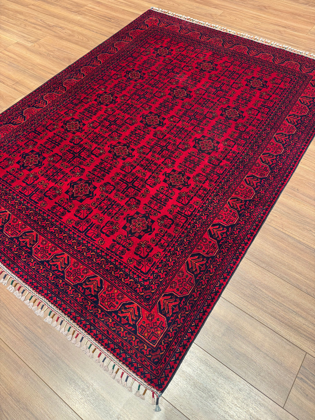 Afgan Halısı Hamyap Orijinal El Dokuması Kök Boya Yün 152x204 3.10 Metrekare - 5x6 ft