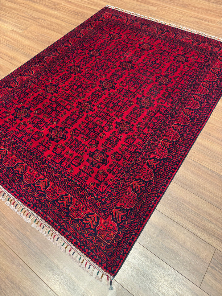 Afgan Halısı Hamyap Orijinal El Dokuması Kök Boya Yün 152x204 3.10 Metrekare - 5x6 ft