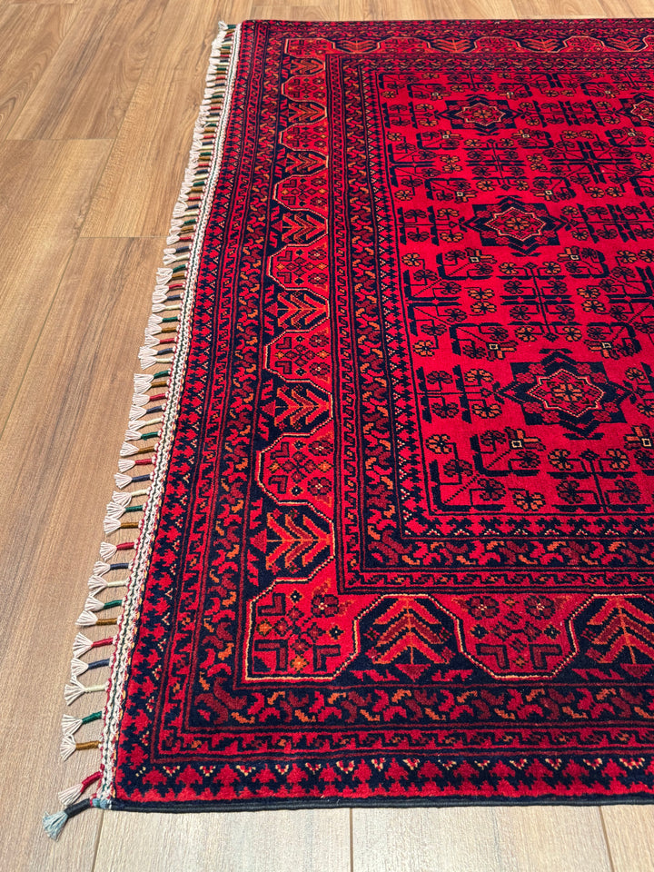 Afgan Halısı Hamyap Orijinal El Dokuması Kök Boya Yün 152x204 3.10 Metrekare - 5x6 ft