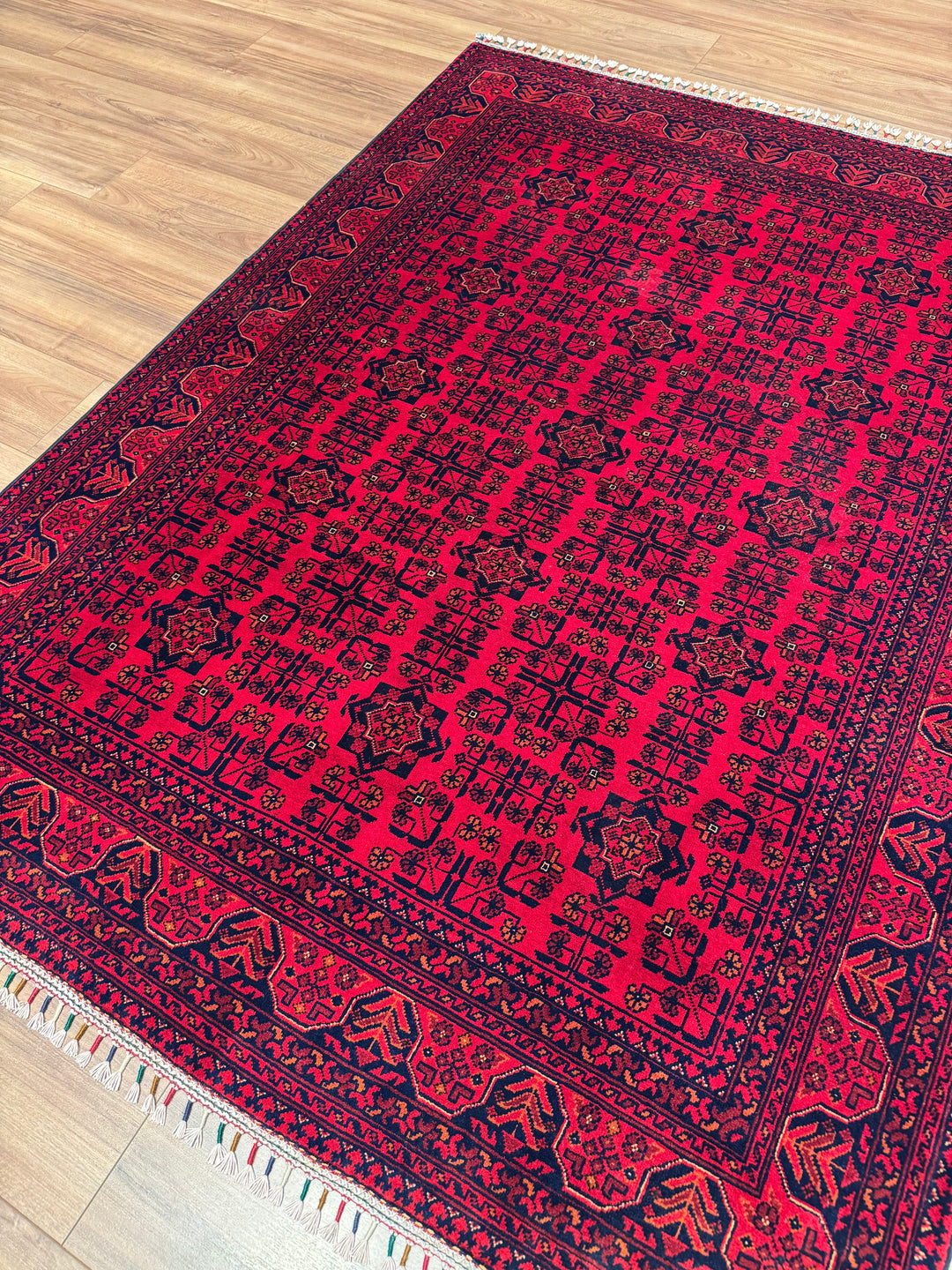 Afgan Halısı Hamyap Orijinal El Dokuması Kök Boya Yün 152x204 3.10 Metrekare - 5x6 ft