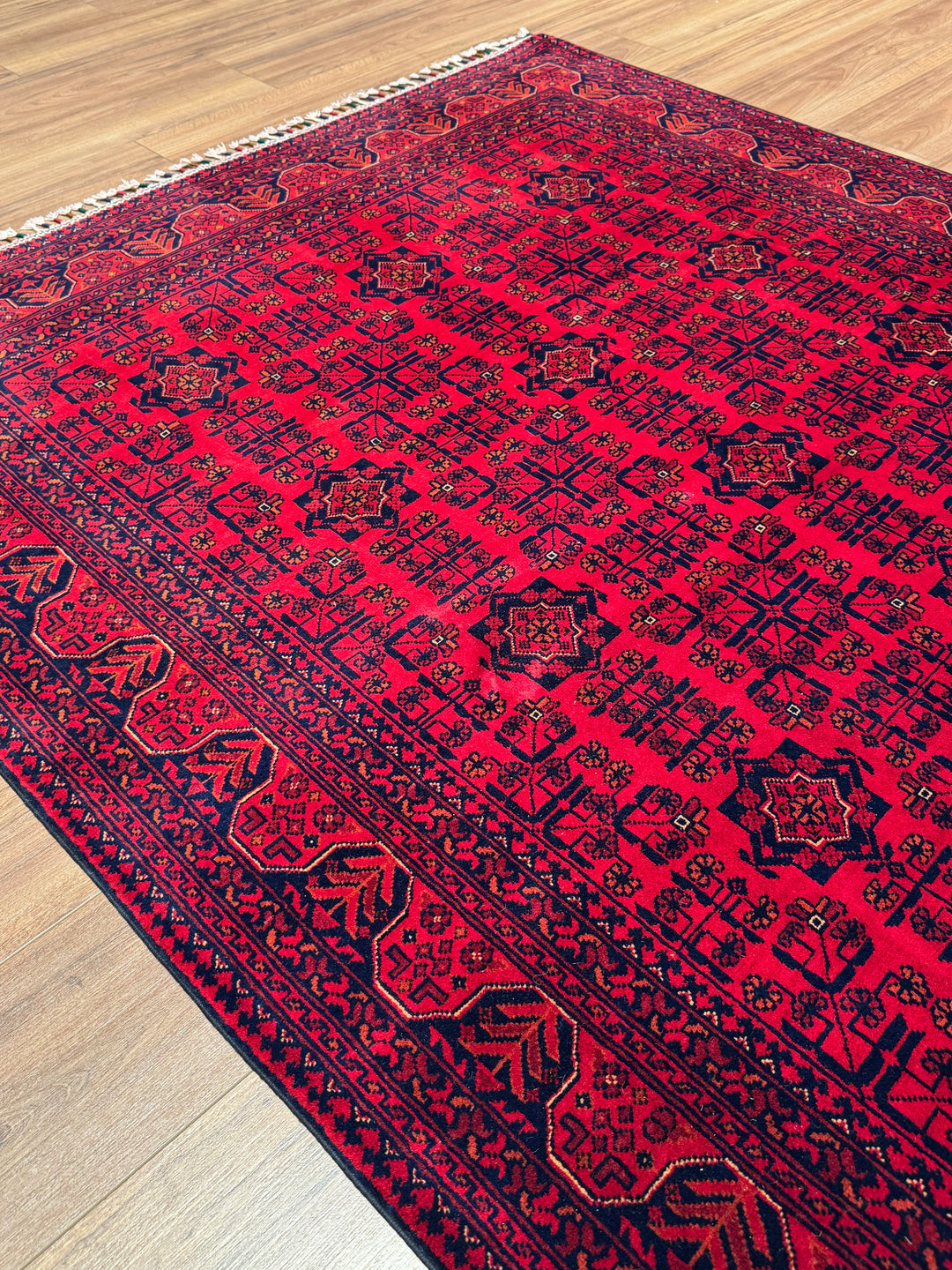 Afgan Halısı Hamyap Orijinal El Dokuması Kök Boya Yün 152x204 3.10 Metrekare - 5x6 ft