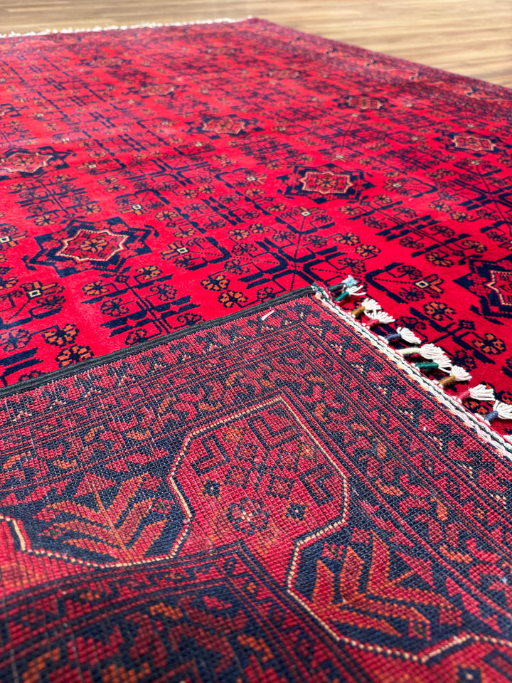 Afgan Halısı Hamyap Orijinal El Dokuması Kök Boya Yün 152x204 3.10 Metrekare - 5x6 ft