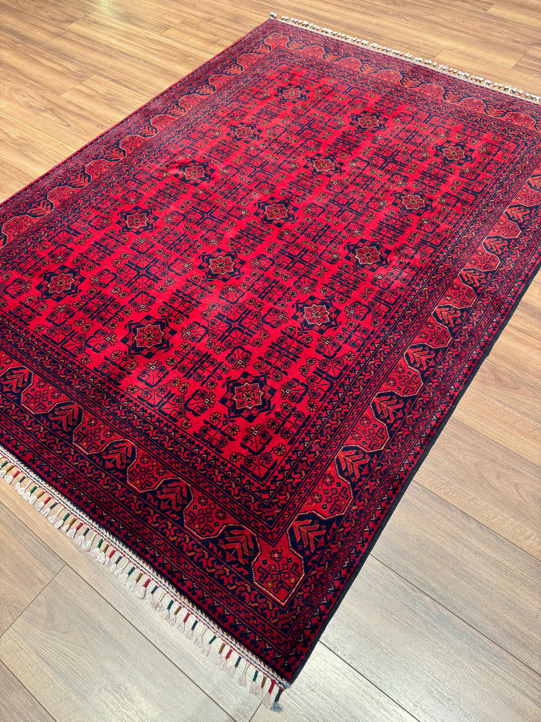 Afgan Halısı Hamyap Orijinal El Dokuması Kök Boya Yün 152x204 3.10 Metrekare - 5x6 ft