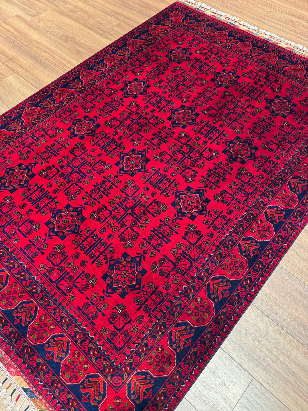 Afgan Halısı Hamyap Orijinal El Dokuması Kök Boya Yün 150x209 3.14 Metrekare - 5x6 ft