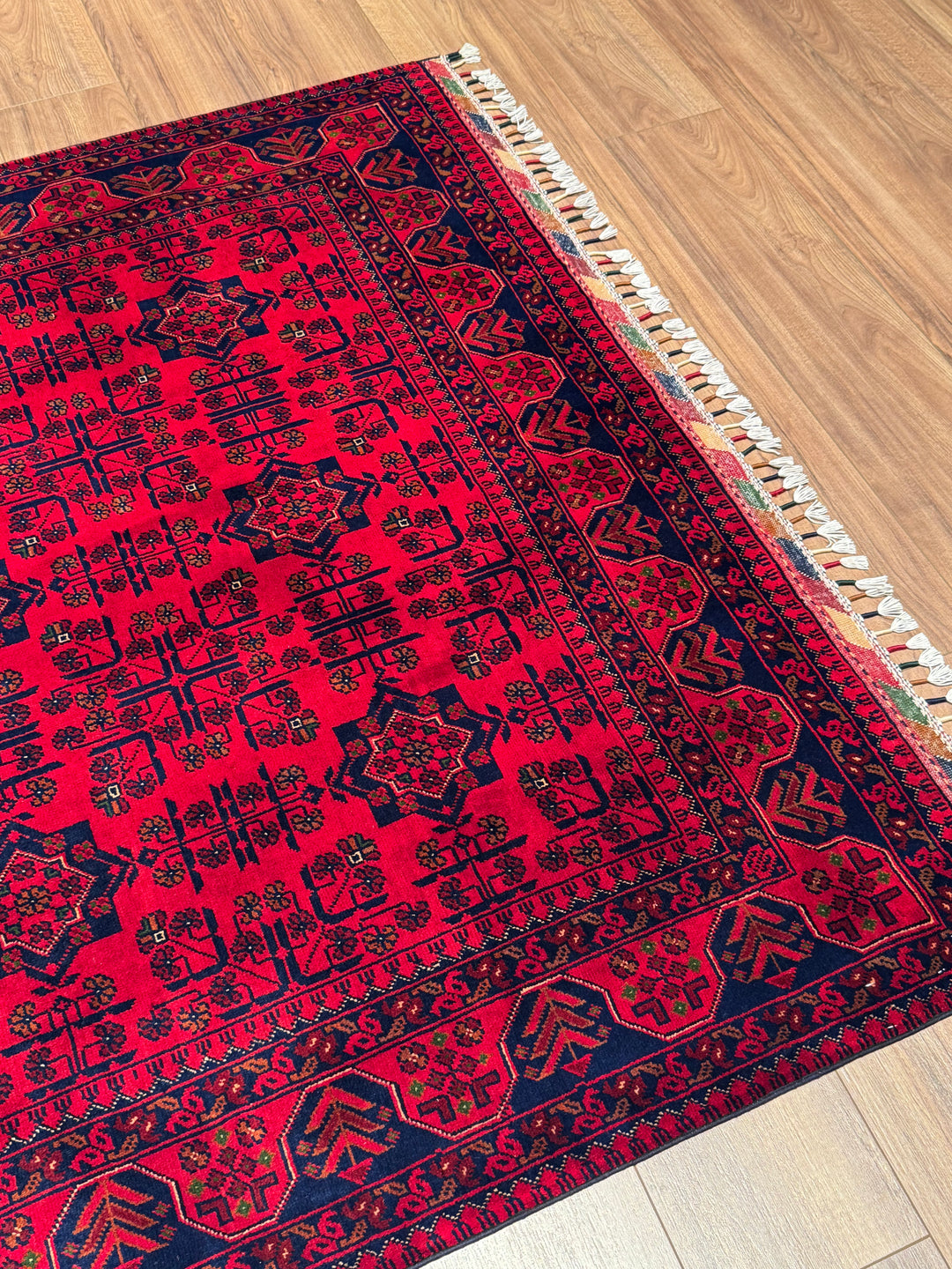 Afgan Halısı Hamyap Orijinal El Dokuması Kök Boya Yün 150x209 3.14 Metrekare - 5x6 ft