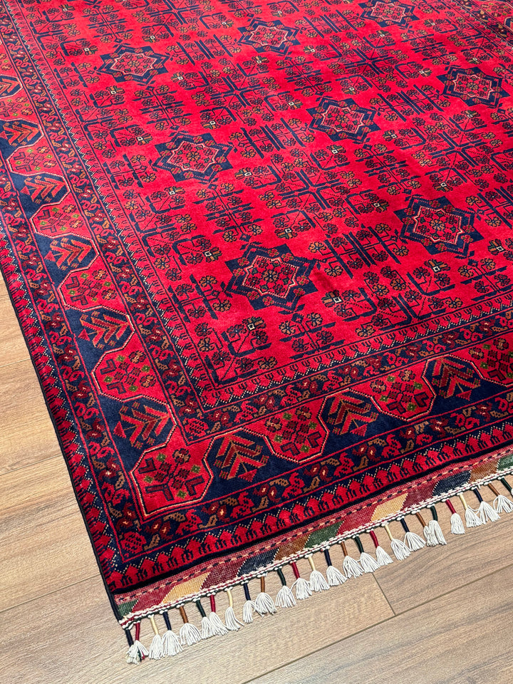 Afgan Halısı Hamyap Orijinal El Dokuması Kök Boya Yün 150x209 3.14 Metrekare - 5x6 ft