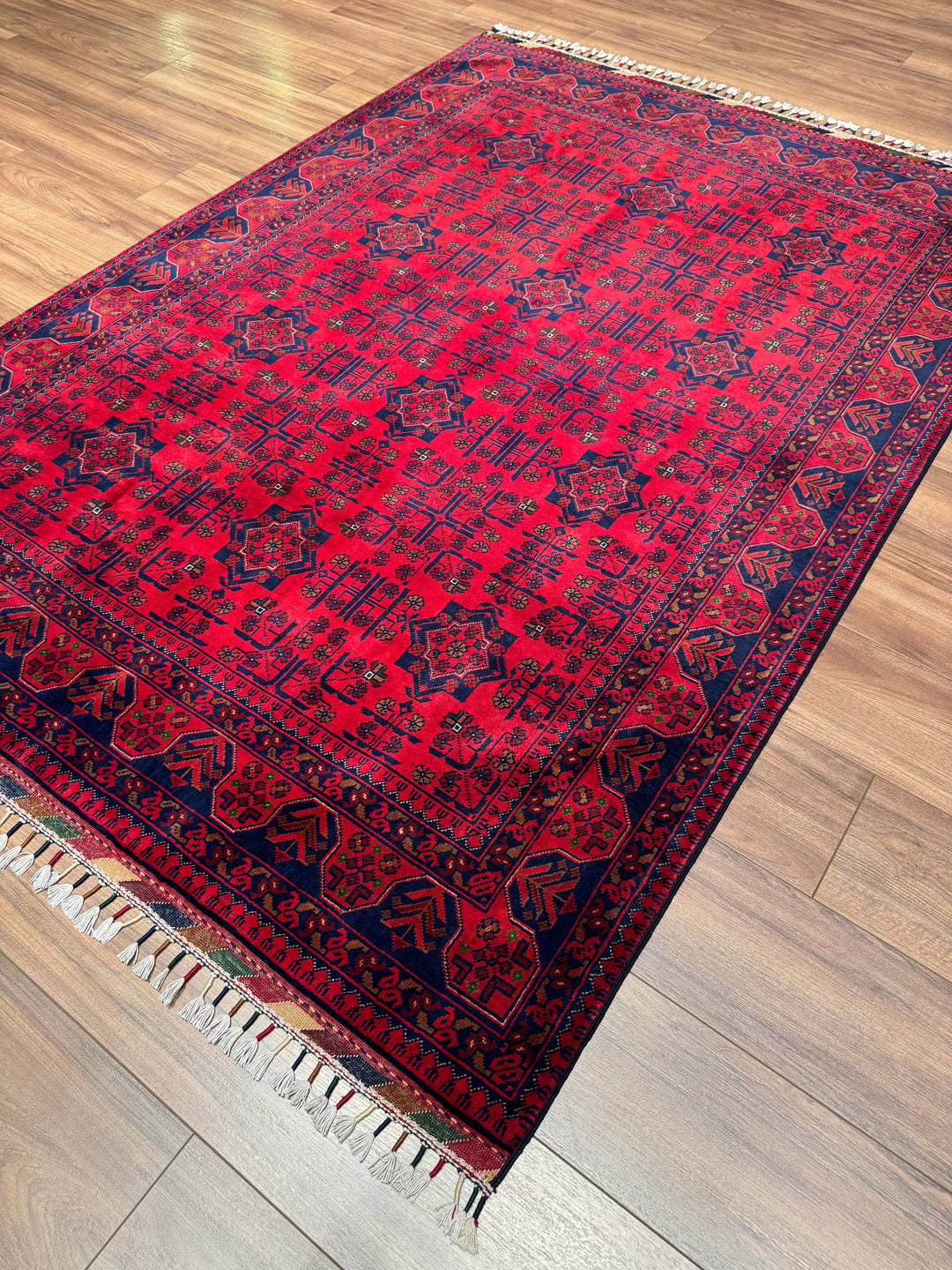 Afgan Halısı Hamyap Orijinal El Dokuması Kök Boya Yün 150x209 3.14 Metrekare - 5x6 ft