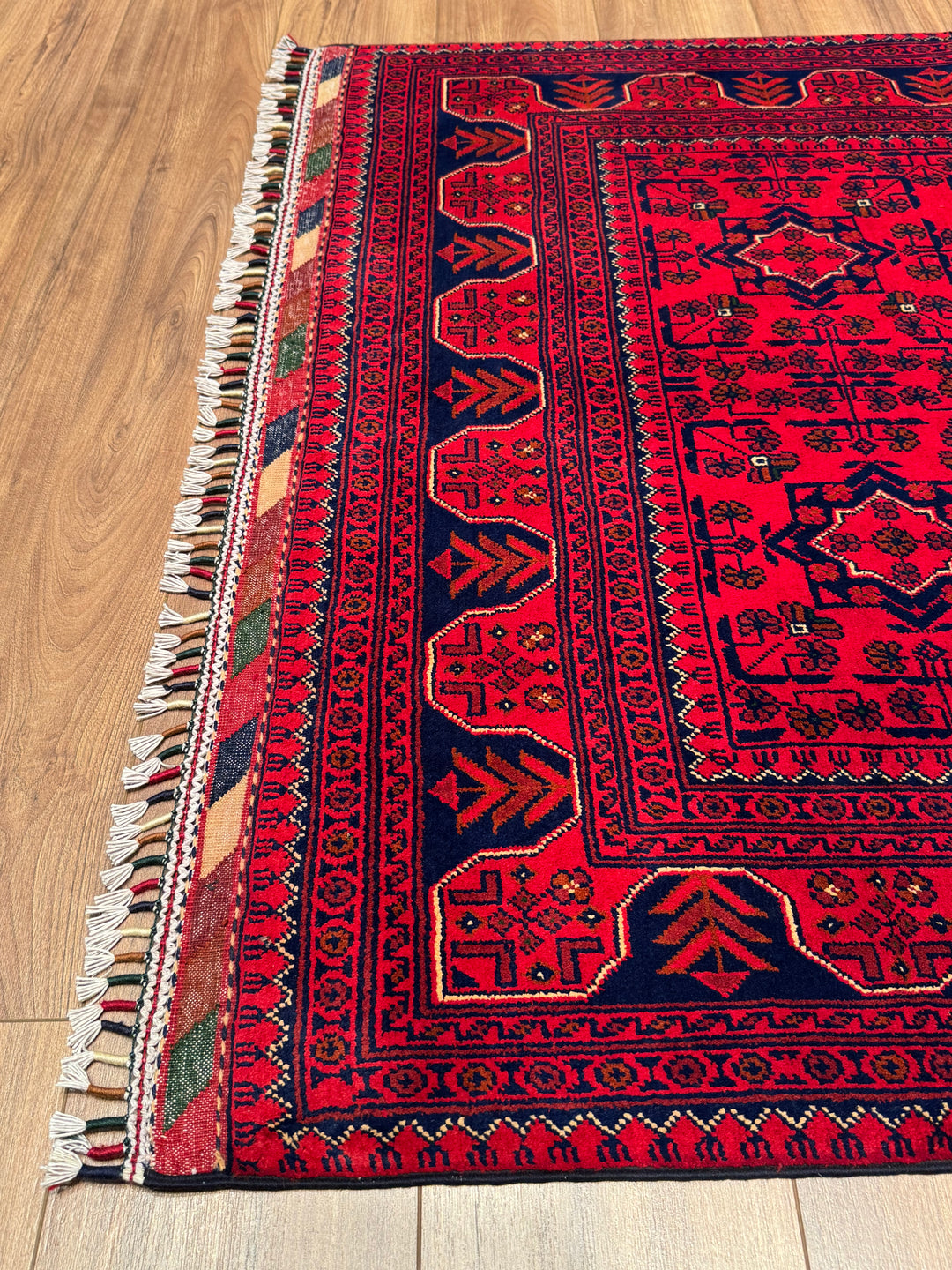 Afgan Halısı Hamyap Orijinal El Dokuması Kök Boya Yün 122x179 2.18 Metrekare - 4x6 ft