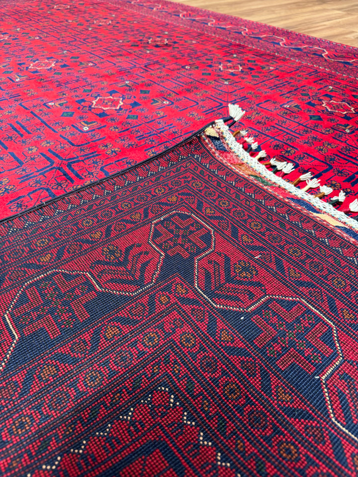 Afgan Halısı Hamyap Orijinal El Dokuması Kök Boya Yün 198x290 5.74 Metrekare - 7x10 ft