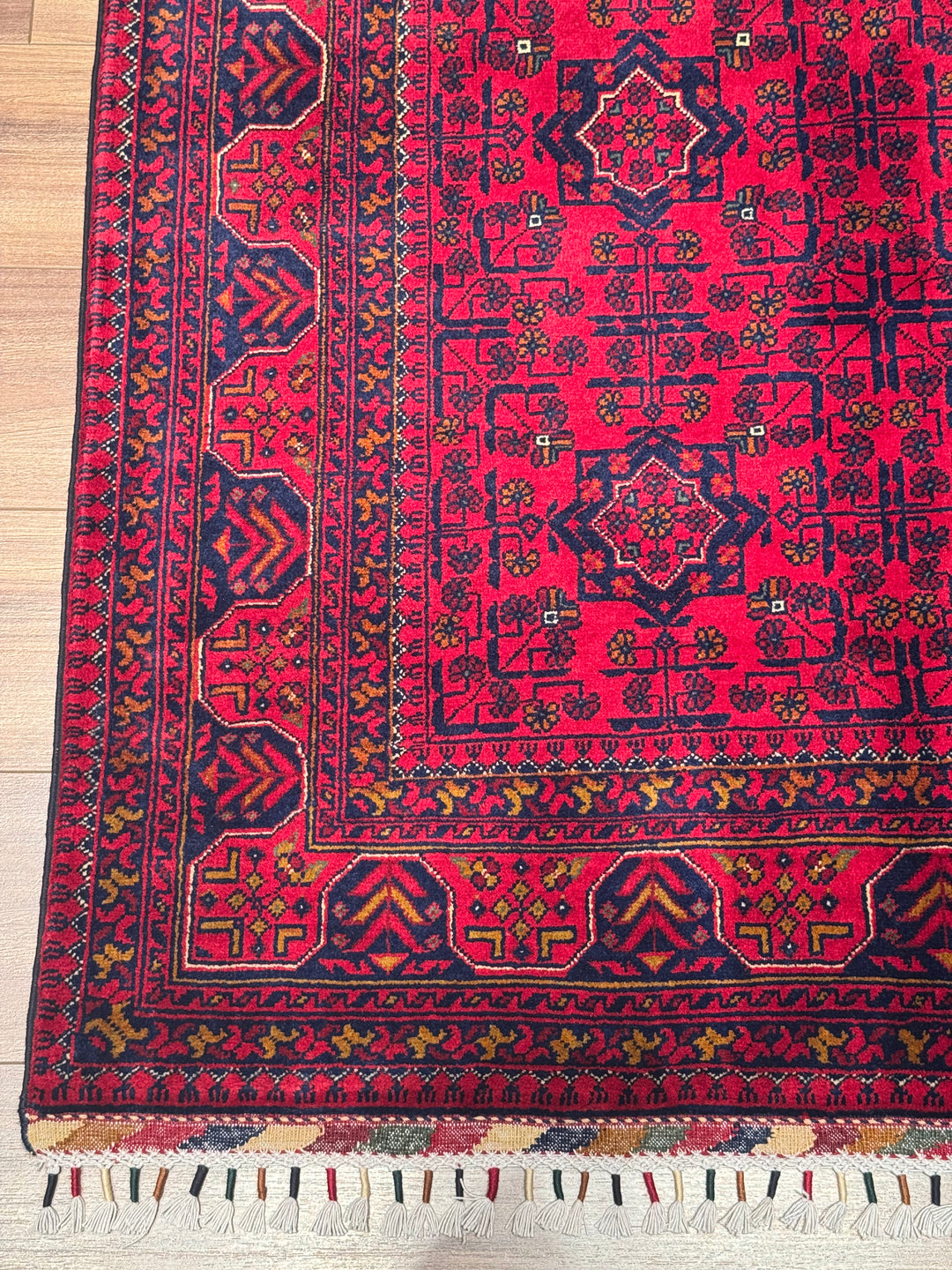 Afgan Halısı Hamyap Orijinal El Dokuması Kök Boya Yün 116x189 2.19 Metrekare - 4x6 ft