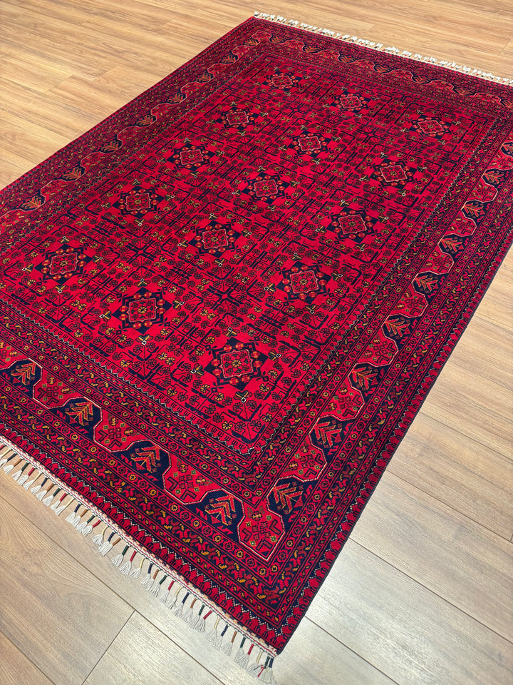 Afgan Halısı Hamyap Orijinal El Dokuması Kök Boya Yün 169x234 3.95 Metrekare - 5x7 ft