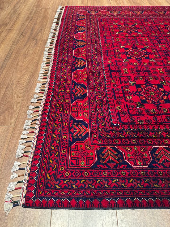 Afgan Halısı Hamyap Orijinal El Dokuması Kök Boya Yün 169x234 3.95 Metrekare - 5x7 ft