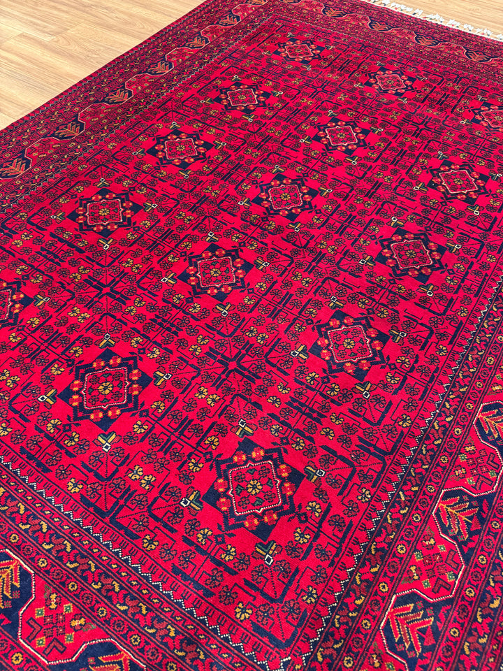 Afgan Halısı Hamyap Orijinal El Dokuması Kök Boya Yün 169x234 3.95 Metrekare - 5x7 ft