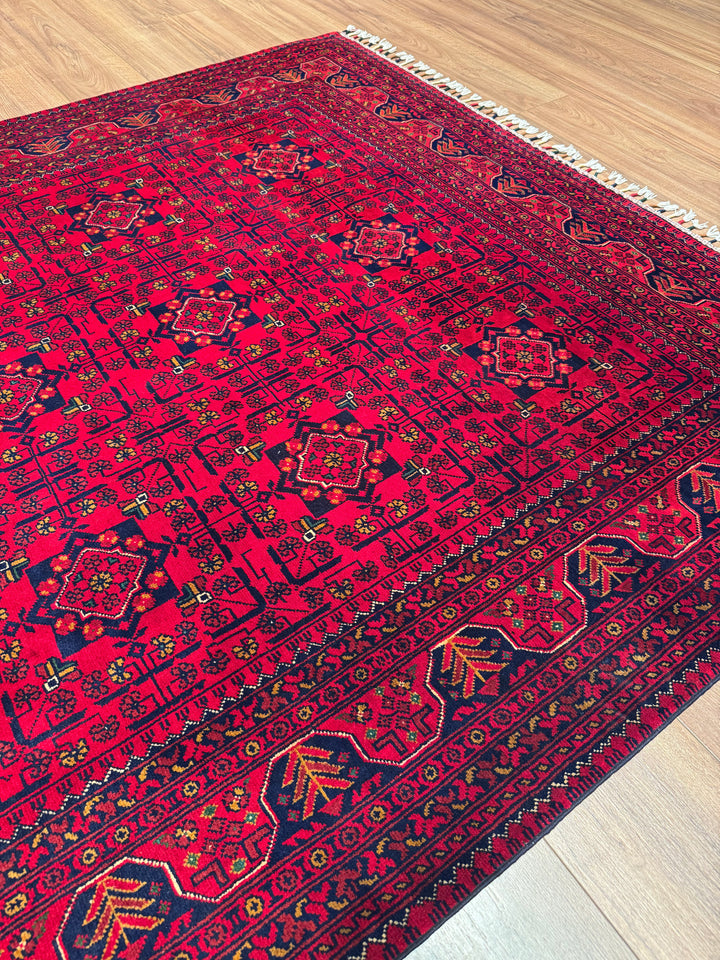 Afgan Halısı Hamyap Orijinal El Dokuması Kök Boya Yün 169x234 3.95 Metrekare - 5x7 ft