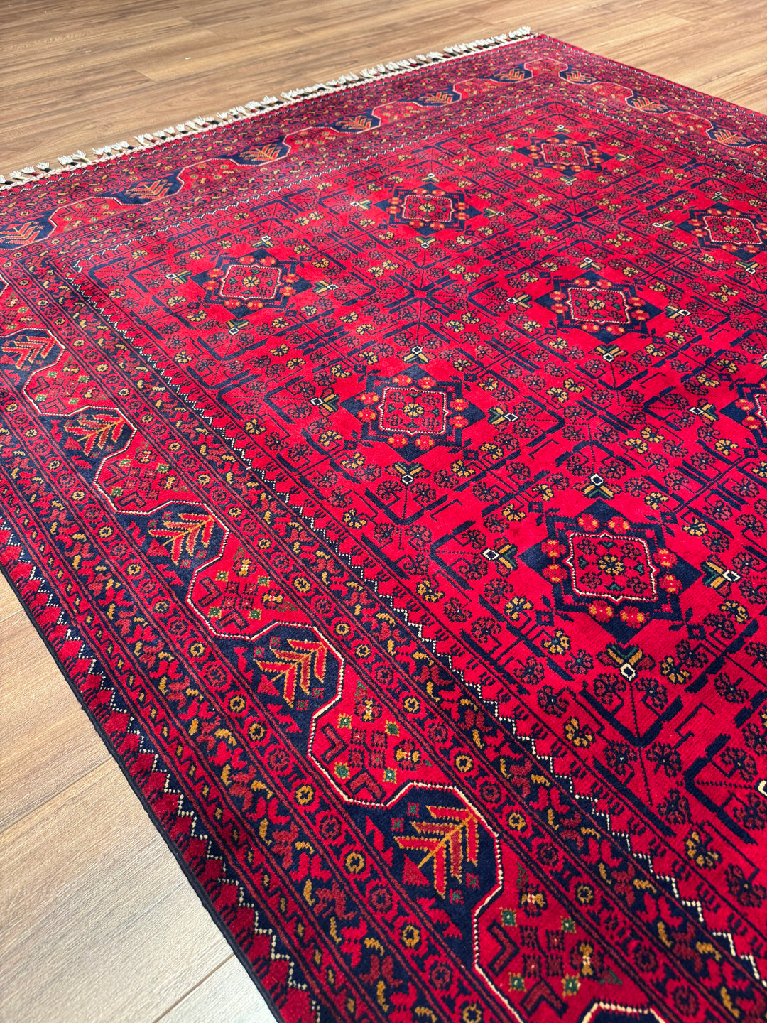 Afgan Halısı Hamyap Orijinal El Dokuması Kök Boya Yün 169x234 3.95 Metrekare - 5x7 ft