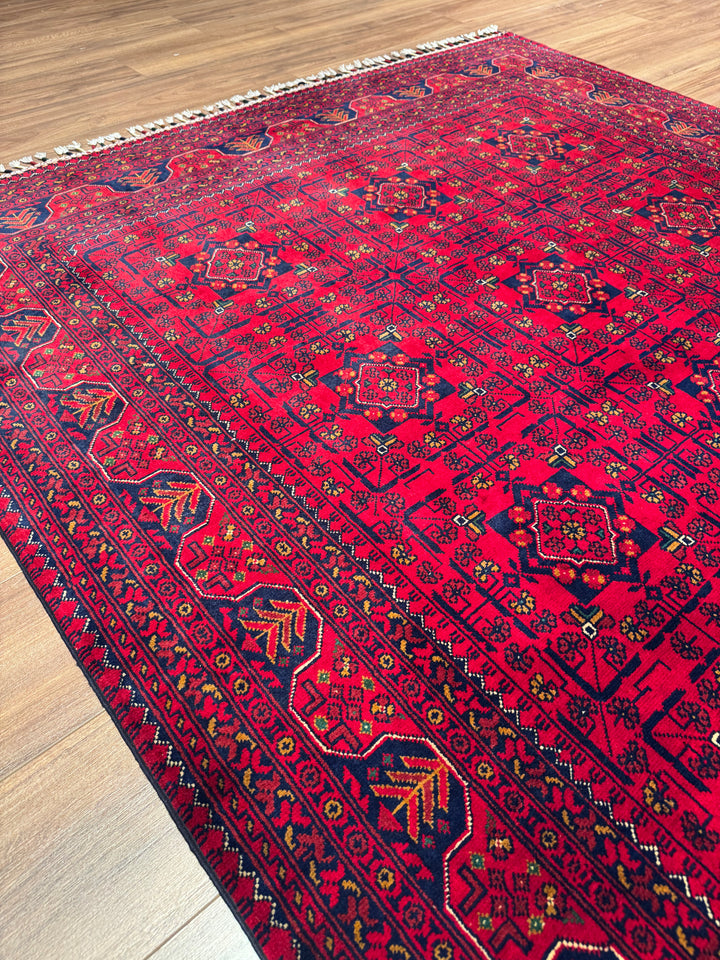 Afgan Halısı Hamyap Orijinal El Dokuması Kök Boya Yün 169x234 3.95 Metrekare - 5x7 ft