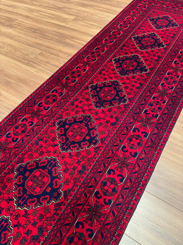 Afgan Halısı Hamyap Yolluk Orijinal El Dokuması Kök Boya Yün 0.84x290 2.44 Metrekare - 3x10 ft