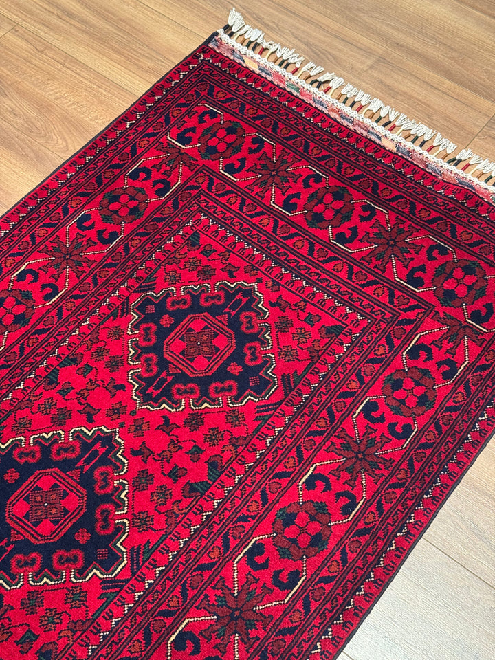 Afgan Halısı Hamyap Yolluk Orijinal El Dokuması Kök Boya Yün 0.84x290 2.44 Metrekare - 3x10 ft