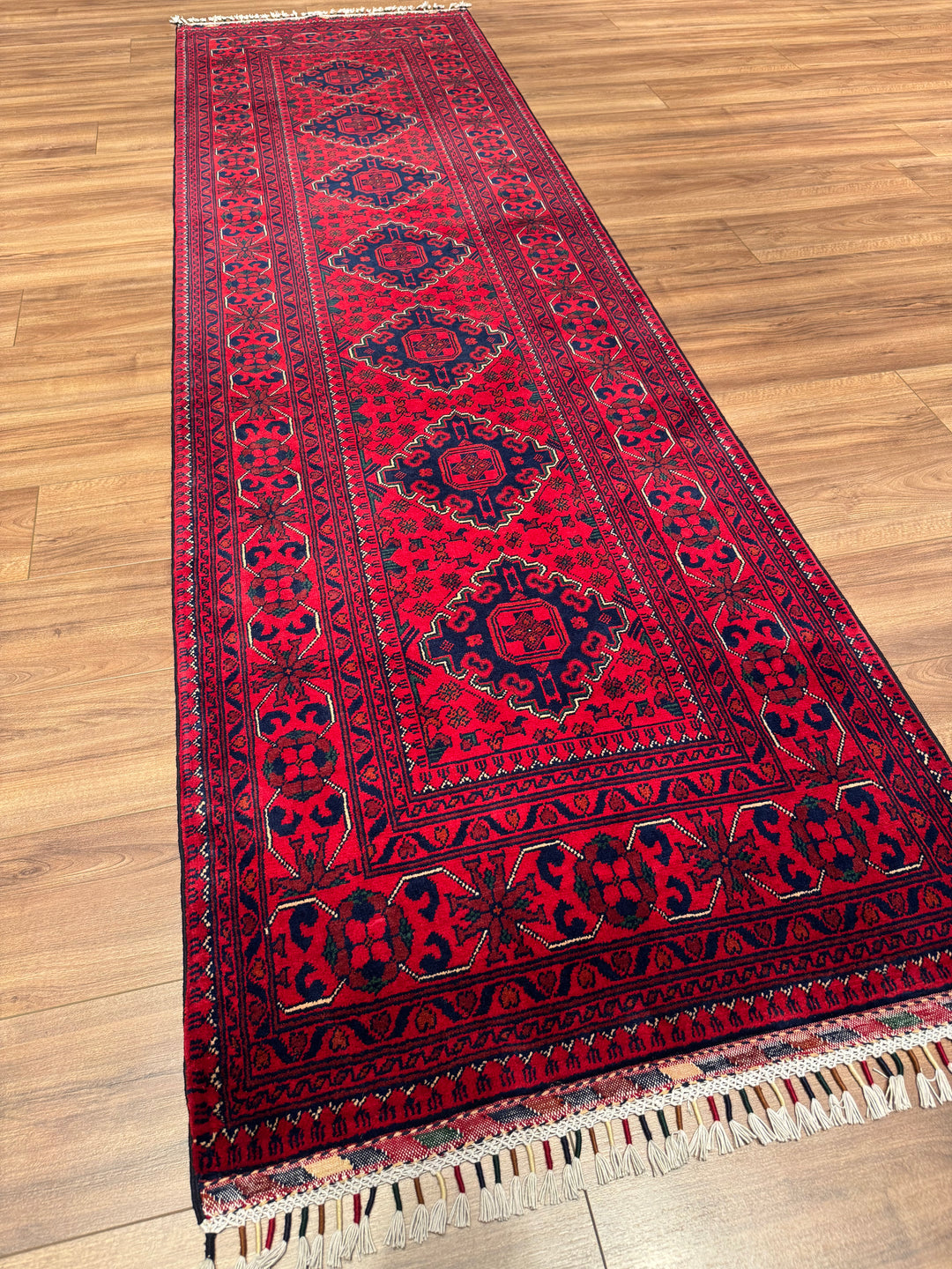 Afgan Halısı Hamyap Yolluk Orijinal El Dokuması Kök Boya Yün 0.84x290 2.44 Metrekare - 3x10 ft