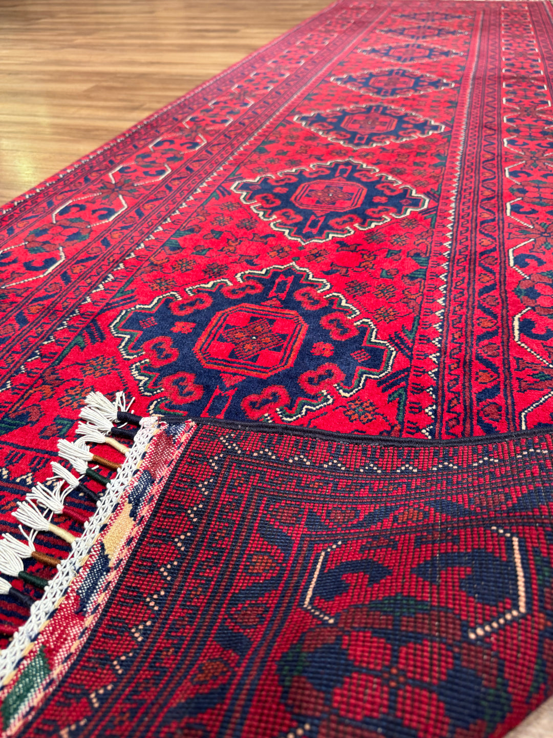 Afgan Halısı Hamyap Yolluk Orijinal El Dokuması Kök Boya Yün 0.84x290 2.44 Metrekare - 3x10 ft