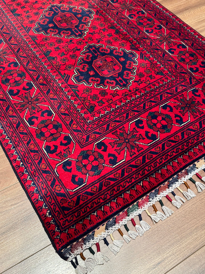 Afgan Halısı Hamyap Yolluk Orijinal El Dokuması Kök Boya Yün 0.85x294 2.50 Metrekare - 3x10 ft