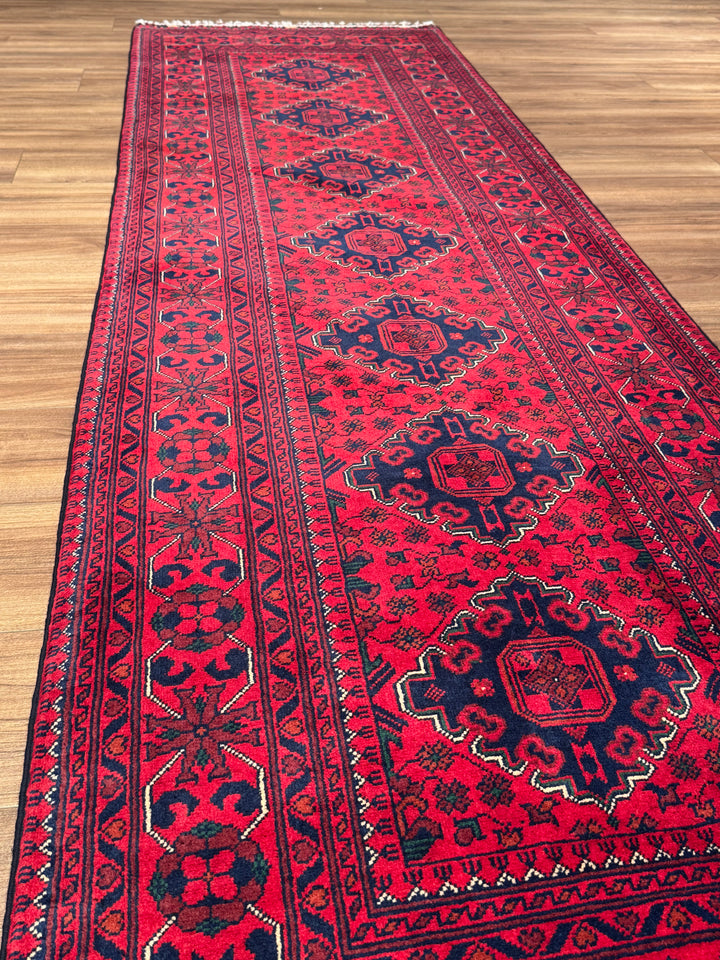 Afgan Halısı Hamyap Yolluk Orijinal El Dokuması Kök Boya Yün 0.85x294 2.50 Metrekare - 3x10 ft